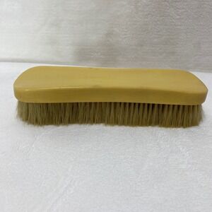 Vintage Cream Colored Bakelite Clothes Brush Natural Bristles Wood‎ Handle *READ